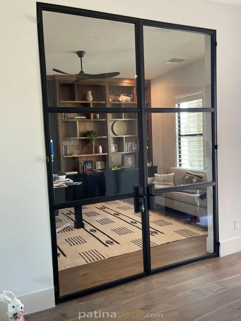 home office metal and glass doors