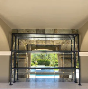 steel shelf outdoor powder coated