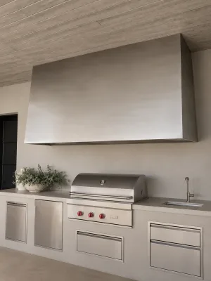 outdoor stainless steel BBQ hood