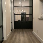 Oversized Steel Metal and Glass Barn Door with Toekick