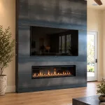Raw Steel Fireplace
