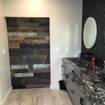 Reclaimed Wood and Metal Panel Barn Door