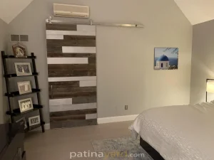 barn wood and metal barn door