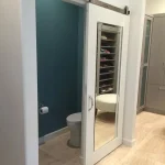 Shaker Style Barn Door With Mirror