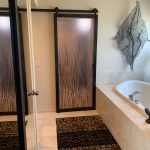Single 3-Form Birch Panel with Metal Barn Door