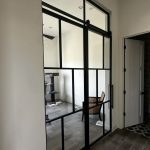 Single Barn Door with Fixed Panel and Transom