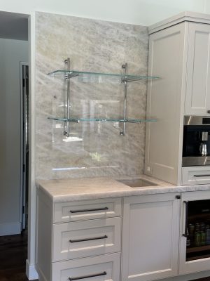 Stainless Steel and Glass Bistro Shelves stainless steel bistro shelves with glass shelves