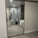 Stainless Steel with Mirror Barn Door