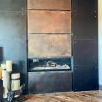 Steel and Brass Fireplace