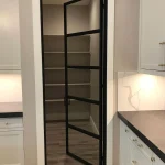 Steel and Clear Glass Hinged Door