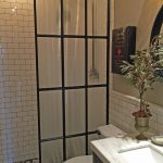 Steel and Reeded Glass Divider