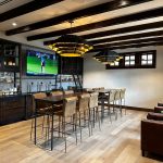 Wood and Metal Bar Top Tables