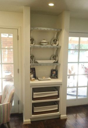 Zinc Shelves zinc shelves in shelf nook
